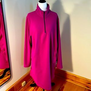 Lands End polar fleece long cover up